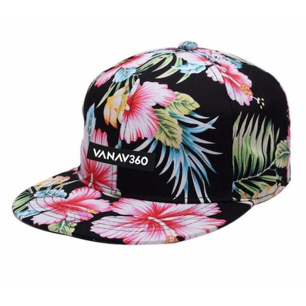 Snapback Cap Floral Black