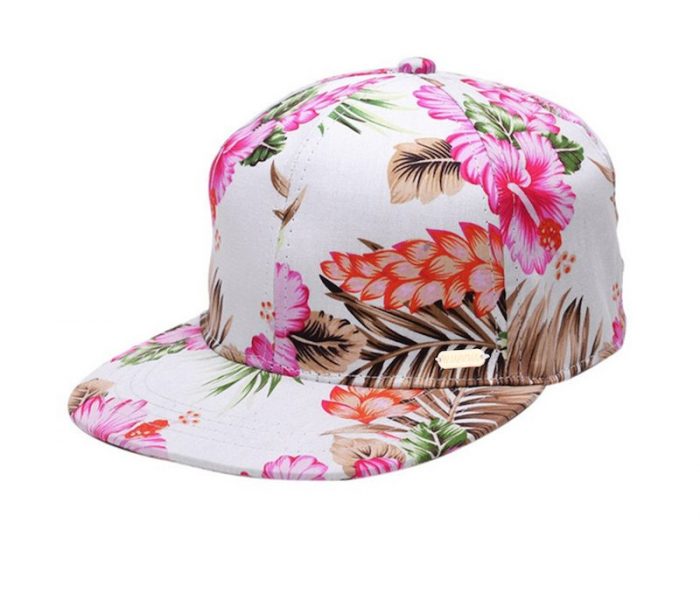 Snapback Cap Floral White