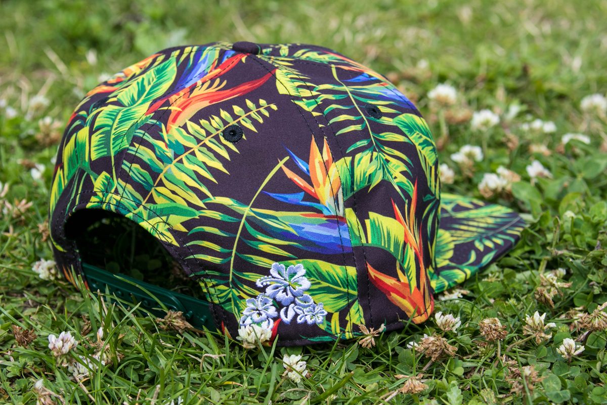 Snapback Cap Floral Green