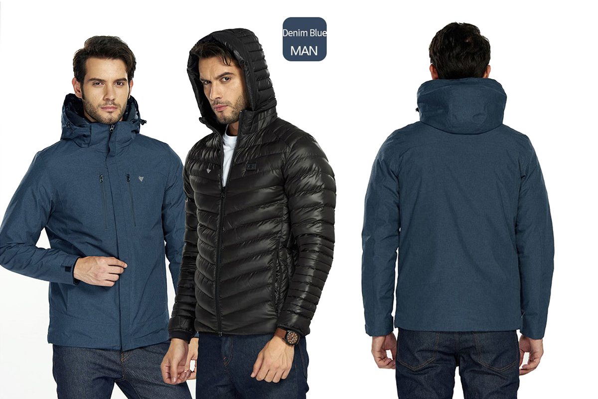 Men Waterproof Winter Thermal Heat Jacket