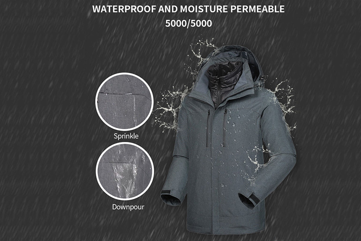 Men Waterproof Winter Thermal Heat Jacket