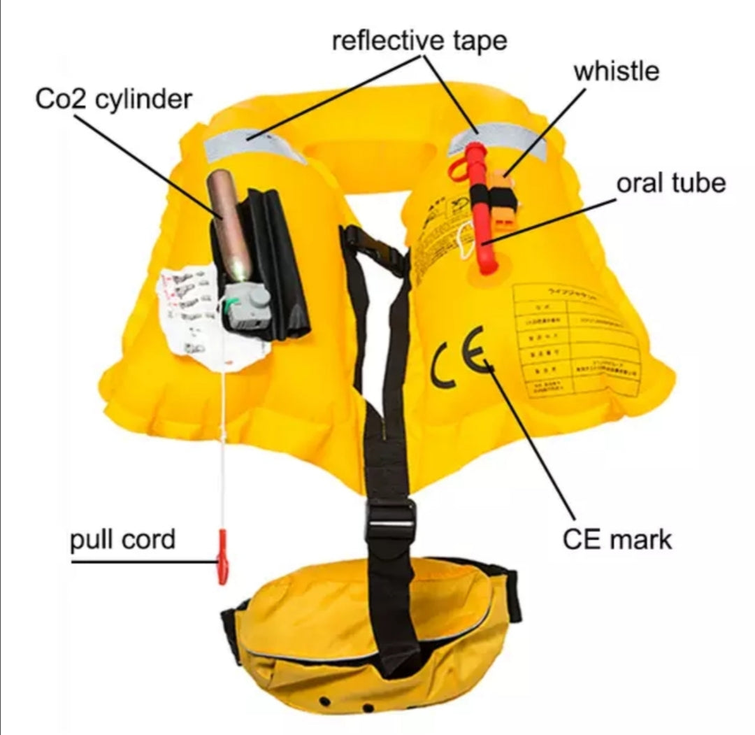 Inflatable lifejacket belt 80N