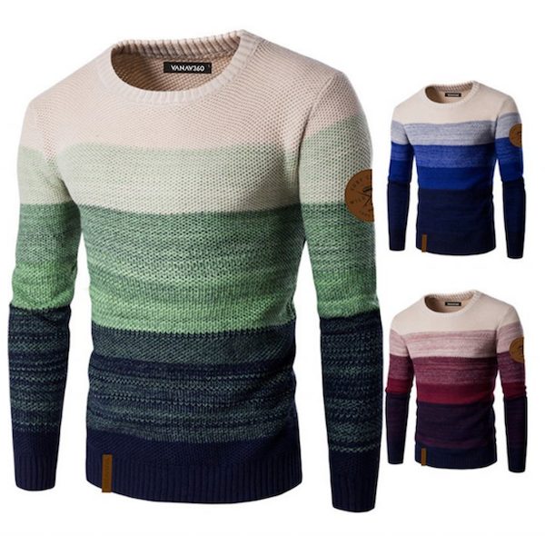Long Sleeve Striped Pullover Sweater