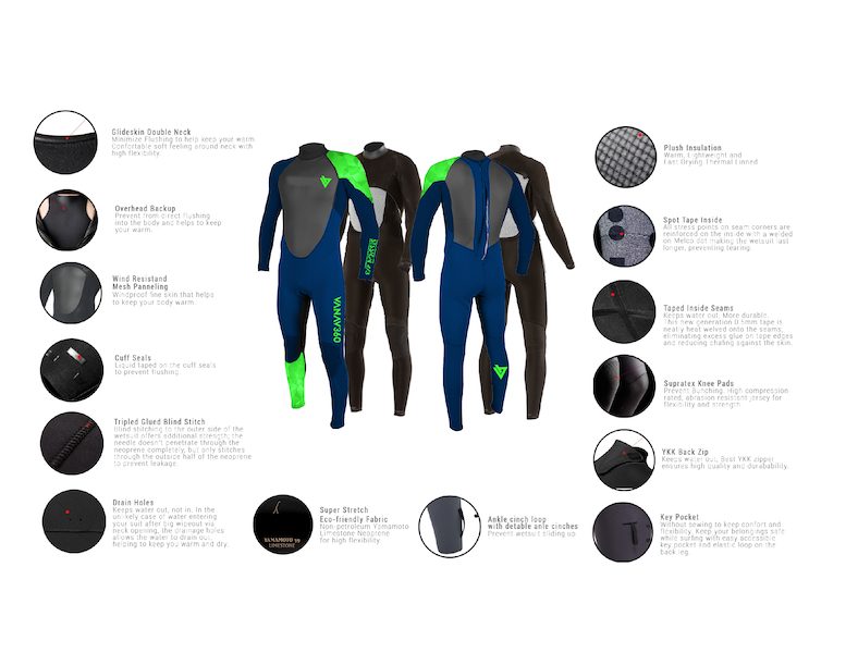 Kids SESSION Backzip wetsuit 4/3