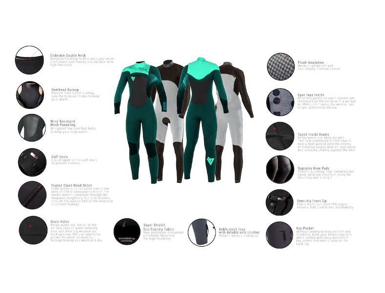SPACE front zip Women wetsuit 4/3