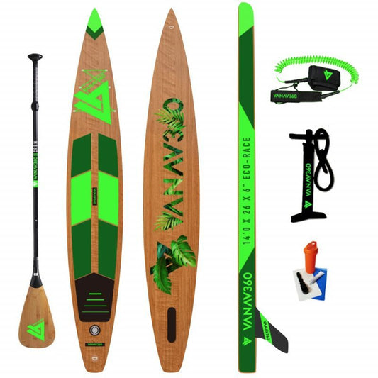 VANAV360 ECO-Race 14'0 Inflatable SUP + Carbon Paddle