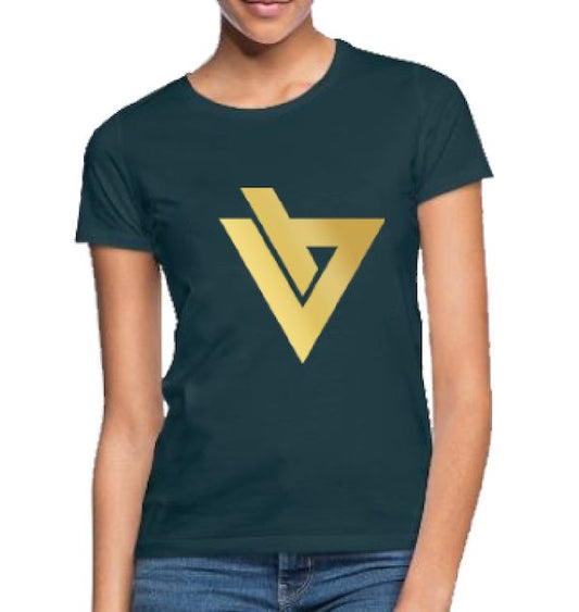 T-shirt Women Gold V